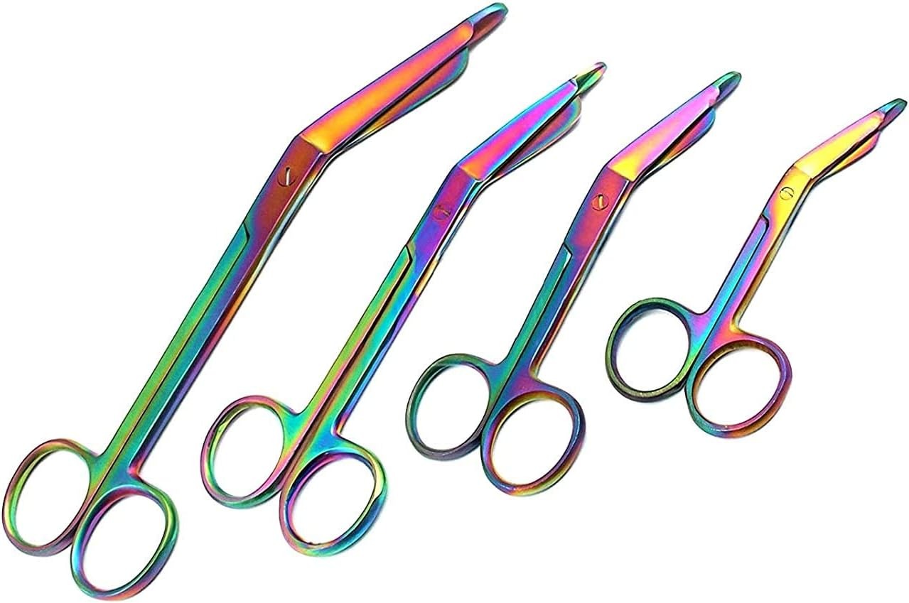Color Lister Bandage Scissors Rainbow Plasma Coated 