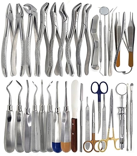 Canine and Feline Veterinary Dental Tools And Extraction Set