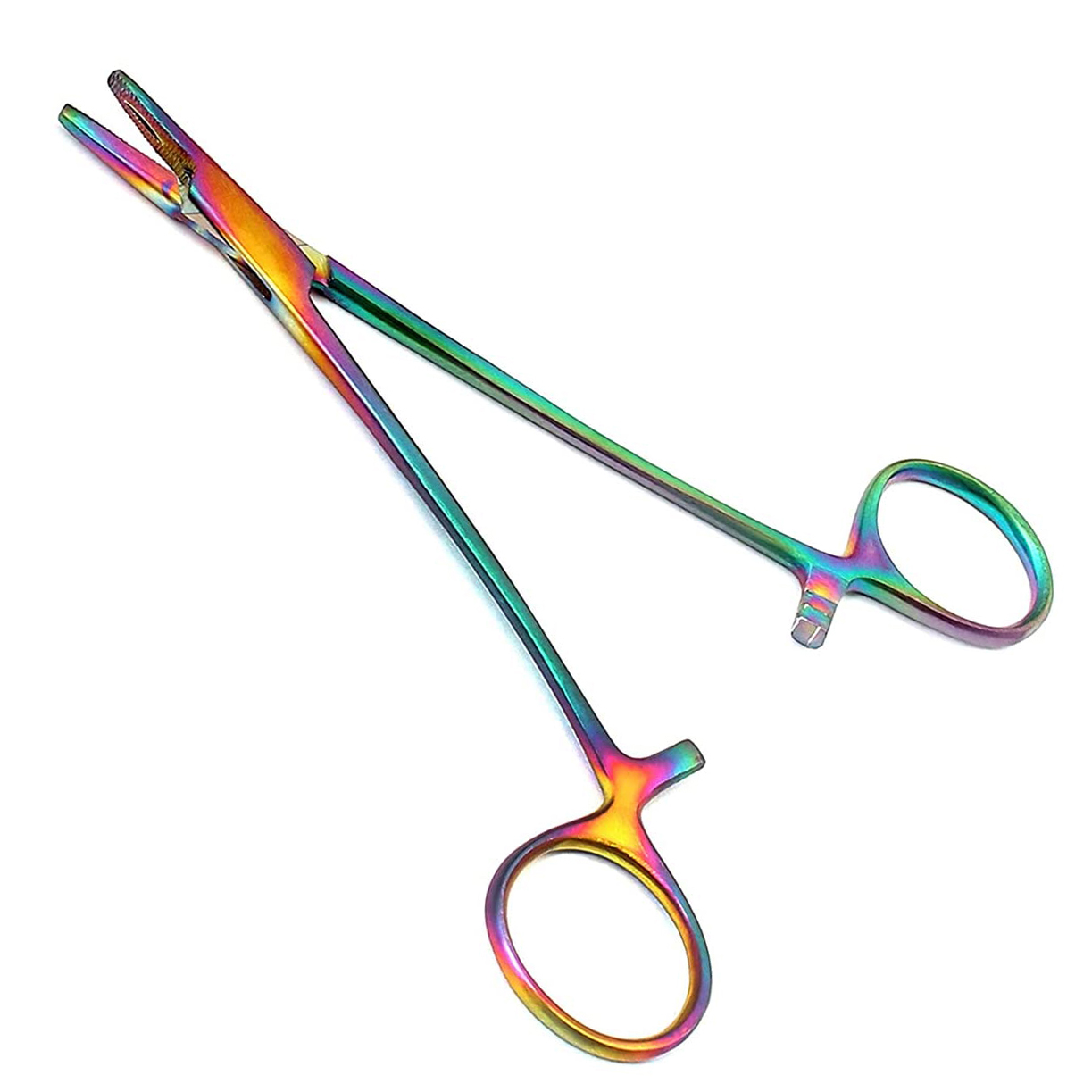 Multi Titanium Color Rainbow Needle Holder