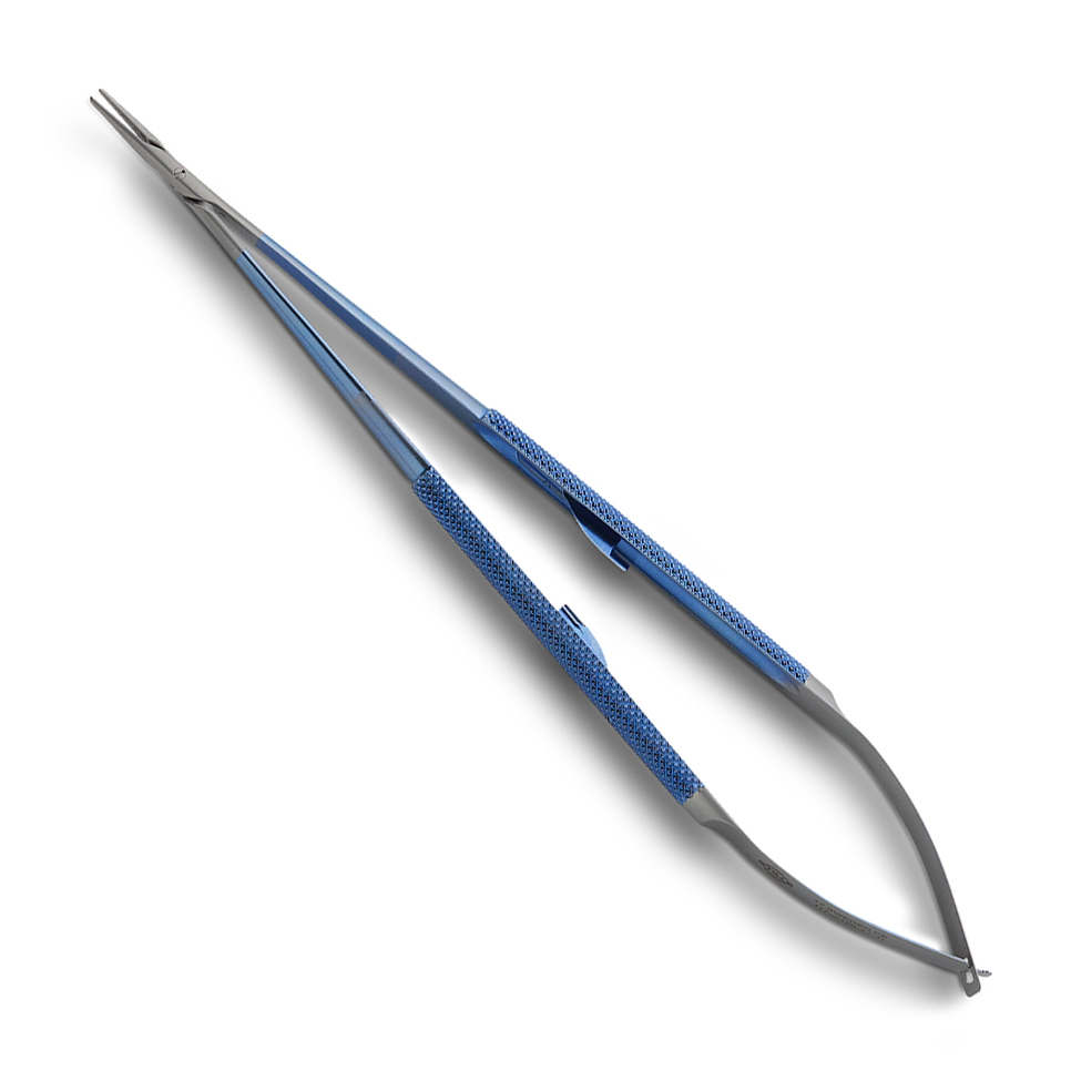 Titanium needle holder with round handle